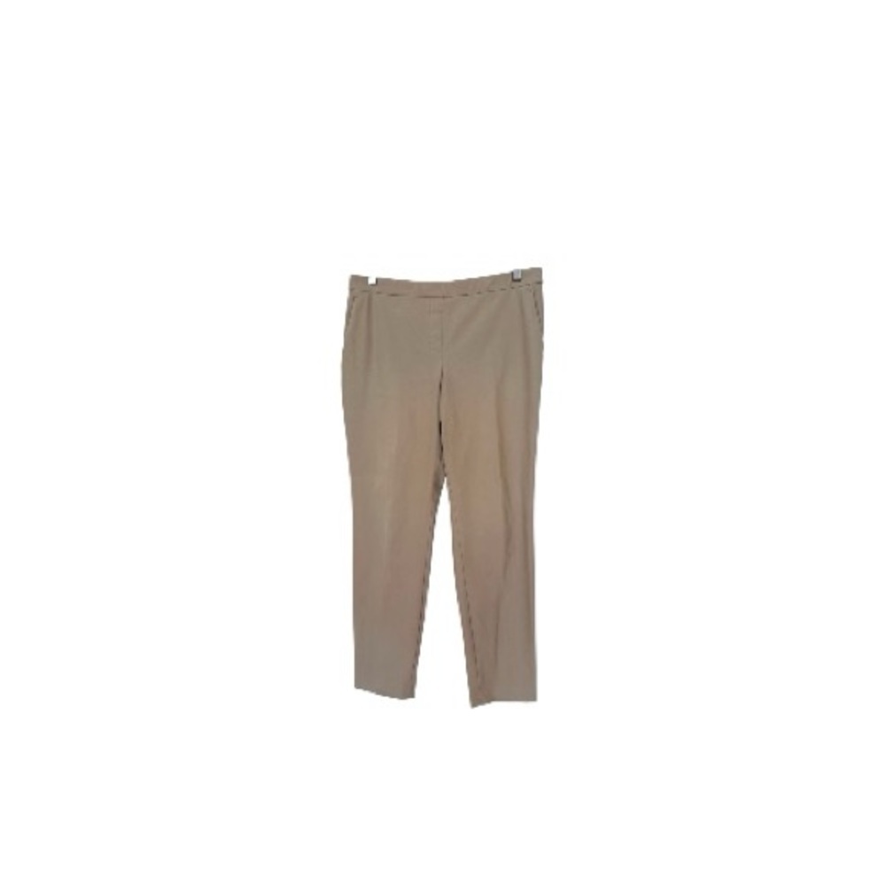 Theory Thaniel  Pull-On Slim Fit Cropped Elastic Waist 
Zip-On-Seam Pants 10